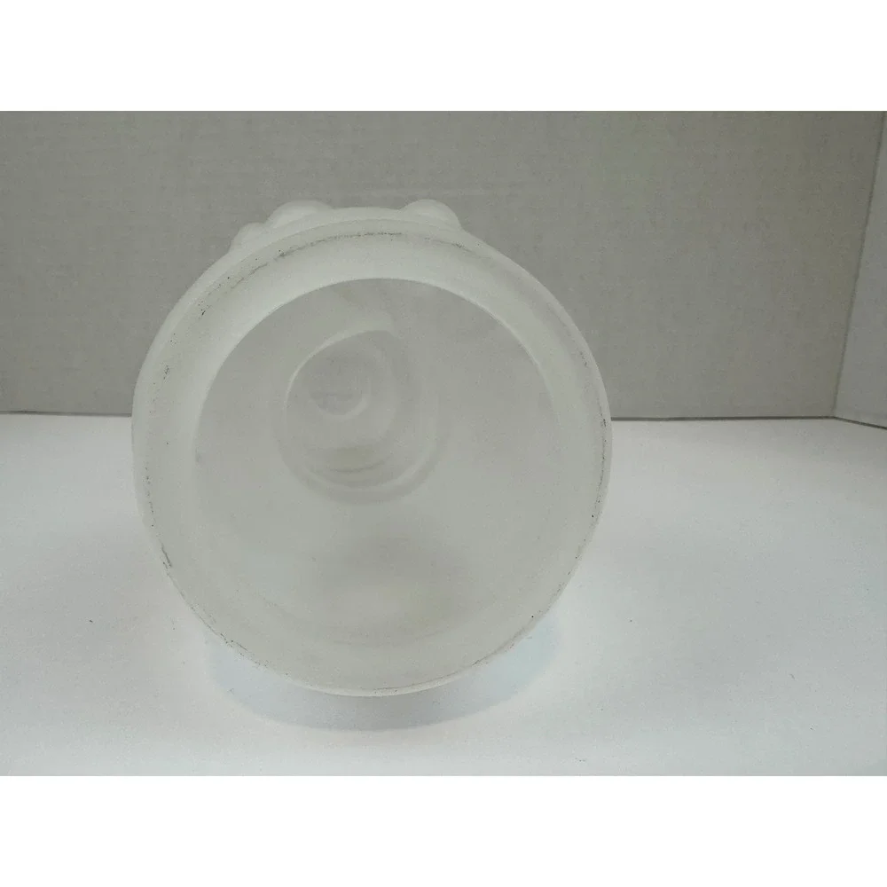 VTG Rare Mosser Satin Frosted White Glass Snowman Fairy Lamp Top #186-CS 1978